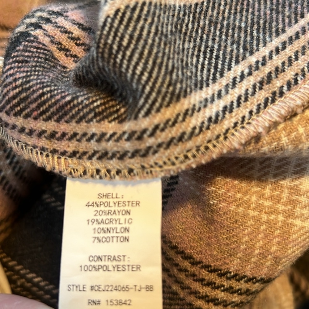 Melloday Long Button Up Shacket Size Medium - Picture 9 of 10